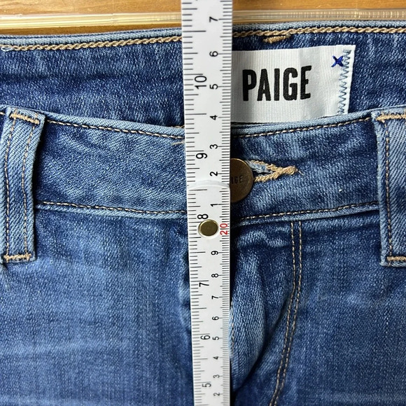 Paige‎ Womens jeans 28 Blue Verdugo Crop Stretch Distressed premium denim holes - Picture 8 of 11